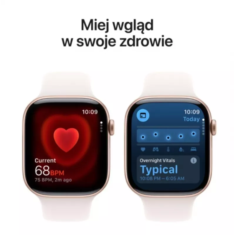 Apple Watch Series 11 GPS 46mm Rožu zelta alumīnija korpuss ar Light Blush sporta siksniņu S/M