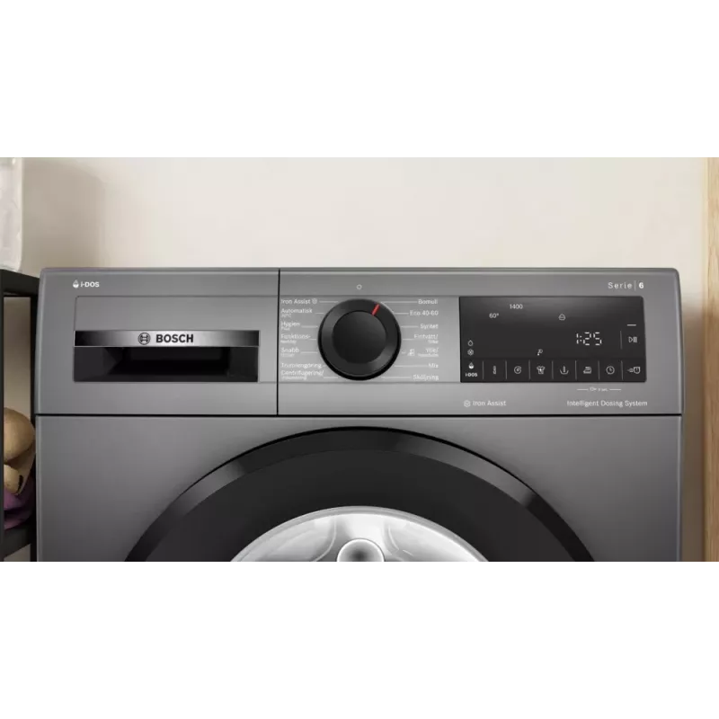 Bosch veļas mašīna WGG244RFSN | Energoefektivitātes klase A | Priekšējā ielāde | 9 kg | 1400 apgr./min | Pelēka