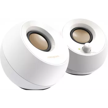 Creative Pebble 2.0 datora stereo skaļruņi, balti