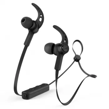 Hama Freedom Run II Bezvadu Sporta Austiņas Ar Āķi, USB Type-C, Melns