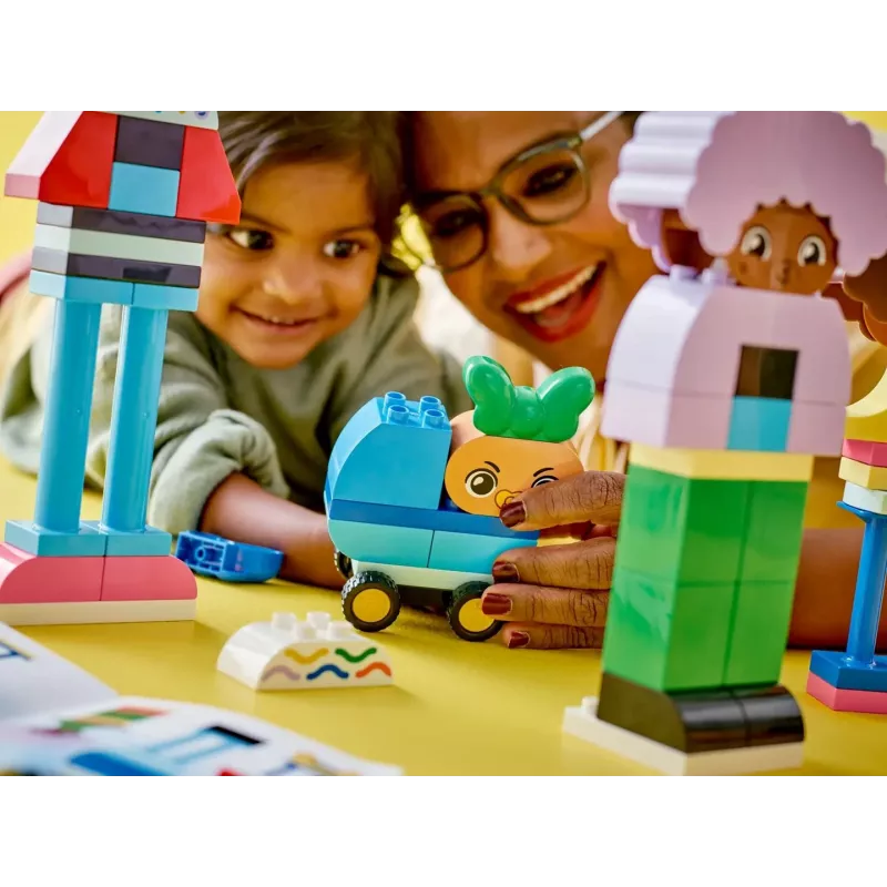 Būvējams komplekts LEGO DUPLO 10423 cilvēku figūru komplekts, 71 gab., vecumam 3+, figūras augstums 260 mm