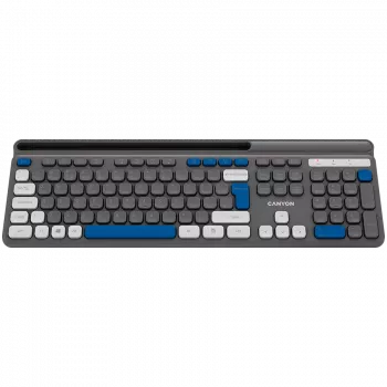 Bezvadu tastatūra CANYON HKB-W03 Pelēka — kompakts modelis, darbojas ar AAA bateriju, modelis CNS-HKBW03DG