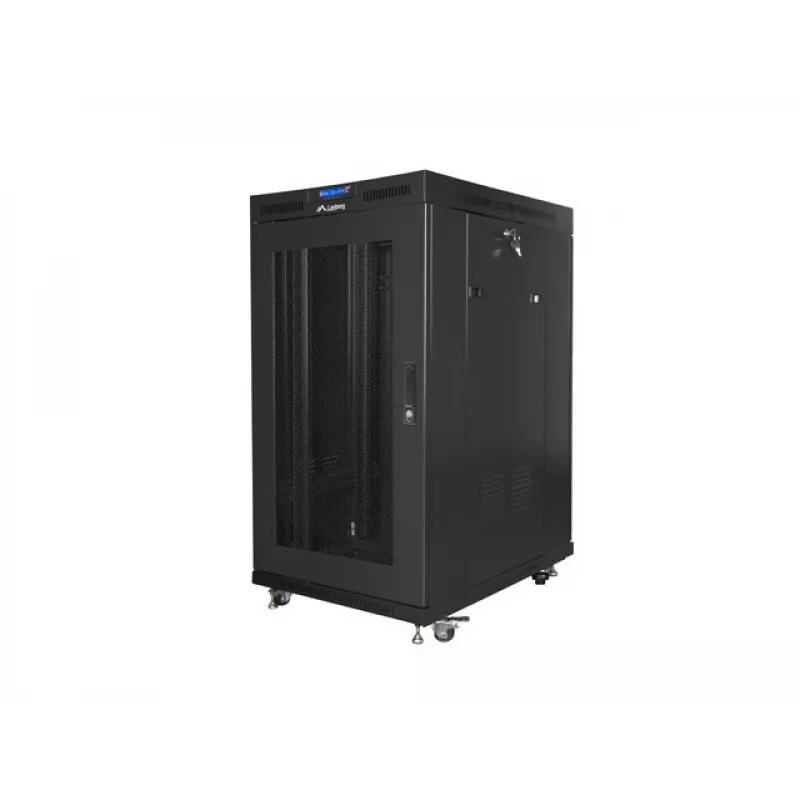 Brīvi stāvošs skapis Lanberg FF01-8022-23BL 22U 1200kg Melns