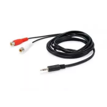 Equip 147093 audio kabelis 250 m 2 x RCA 3,5 mm melns