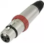 Neutrik XLR savienotāja ligzda, taisna, 3 polu, sudraba NC3FXS 1 gab.