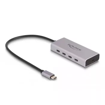 DeLOCK USB Hubs 10 Gbps Type-C 4 Porti PD 85W 30cm Kabelis