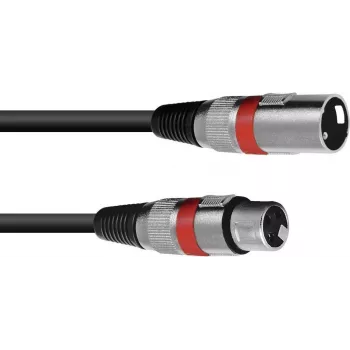 XLR kabelis Omnitronic 3022047R, 3 m, 1x XLR vīrietis uz 1x XLR sieviete