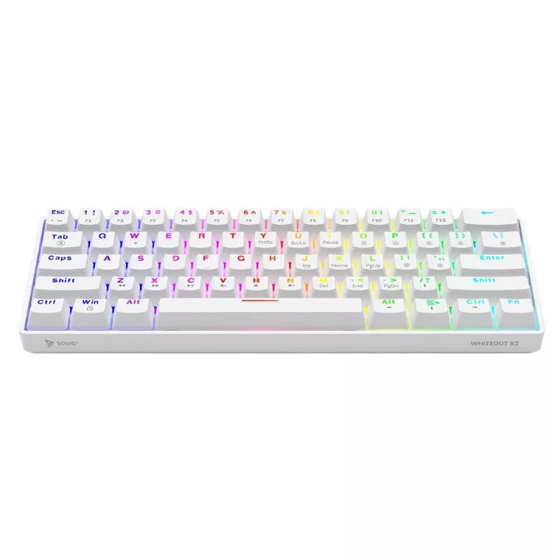 Mehāniskā tastatūra Whiteout X2, Outemu Brown, Hot Swap Savio Savgk-whit