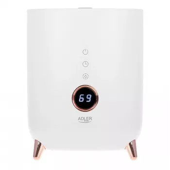 Ultraskaņas gaisa mitrinātājs Adler AD 7972 — 4 L tvertne, 300 ml/h, līdz 35 m², 23 W, balts