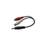 Audio Jack (3.5mm) uz 2 RCA kabelis GEMBIRD CCA-406 20 cm Melns