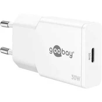 USB-C PD GaN ātrais lādētājs Slim (30 W) (Balts)