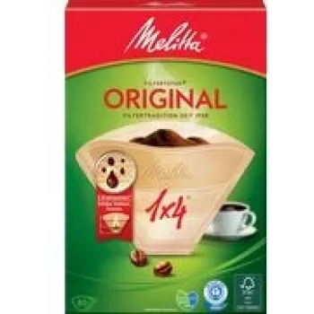 Melitta Aroma-Filtertüten 1x4 papīra filtri kafijas automātiem (brūni, nebalināti)