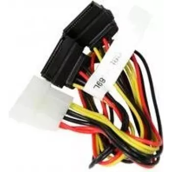Super Micro Supermicro - Barošanas bloks - Iekšējais barošanas kabelis, 4-pin (vīriešu) uz SATA Power (sieviešu) - 30 cm (CBL-0289L)