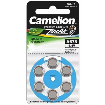 Camelion A675/DA675/ZL675 cinka-gaisa baterijas, 6 gab.