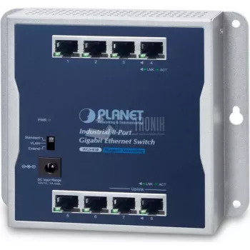 PLANET Industrial 8-Port slēdzis WGS-810
