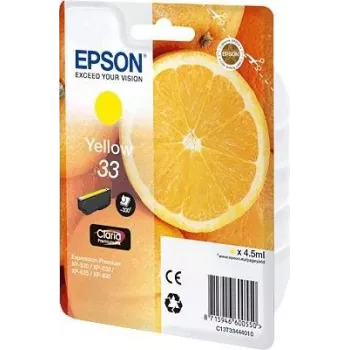 Epson Oranges C13T33444010 tintas kasetne 1 gab. Originala Dzeltena