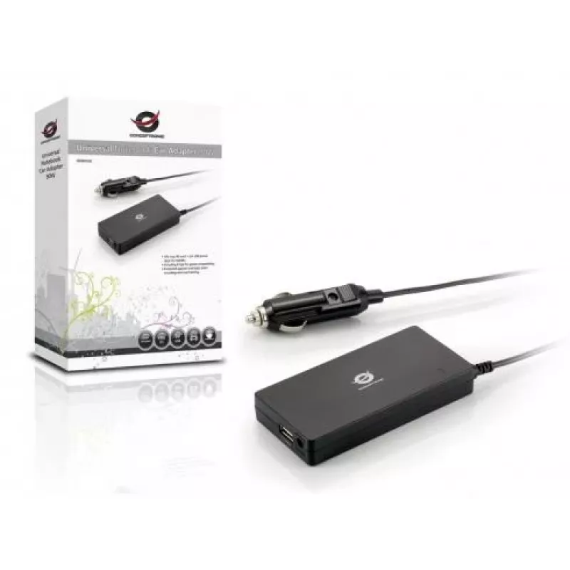Conceptronic CNB90CAR autoadapteris klēpjdatoriem 90 W Melns