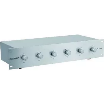 Amplifikators/Zonu līmeņa kontrolieris Omnitronic ELA 6M-Zonen LS-Regler 5W, 6 zonu izsaukuma/līmeņa kontrole, 5 W izeja