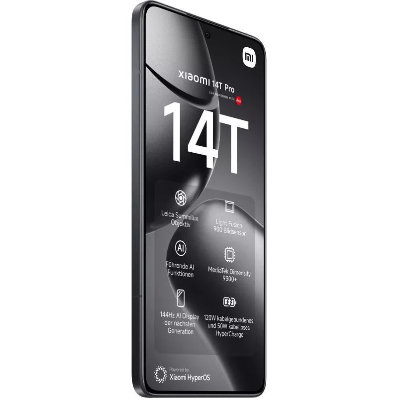 Xiaomi 14T Pro 16.9 cm (6.67 inch) Dual SIM 5G 12 GB 512 GB 5000 mAh Melns