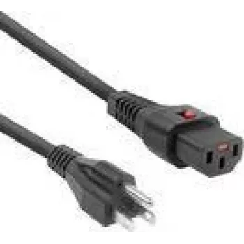 Strāvas vads ACT USA spraudnis - C13 IEC Lock melns 2 m PC1063 120V 10A