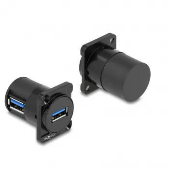 DeLOCK D-Type modulis USB 5 Gbps Type-A sievišķais uz sievišķo 90° leņķī