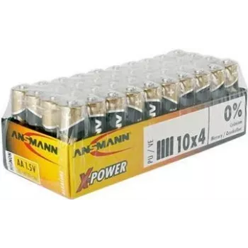 AA baterijas ANSMANN 5015681-888 1,5V 40 gab. – sārma bateriju komplekts