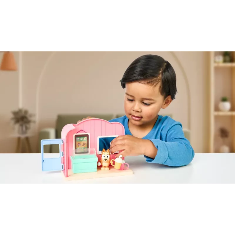 TMTOYS figūru komplekts Mini Bluey Saldējuma Veikals BLU17553 – kolekcionējamas rotaļu figūras, maza mēroga komplekts
