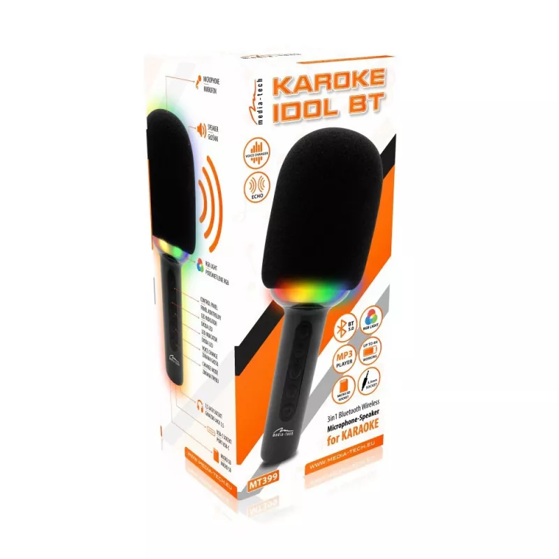 Karaokes mikrofons ar Bluetooth skaļruni KARAOKE IDOL BT MT399