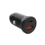 Auto lādētājs FIXED FIXCC20N-CU-BK — USB-C un USB-A pieslēgvietas, 20W jauda, kompakts adapteris automašīnai
