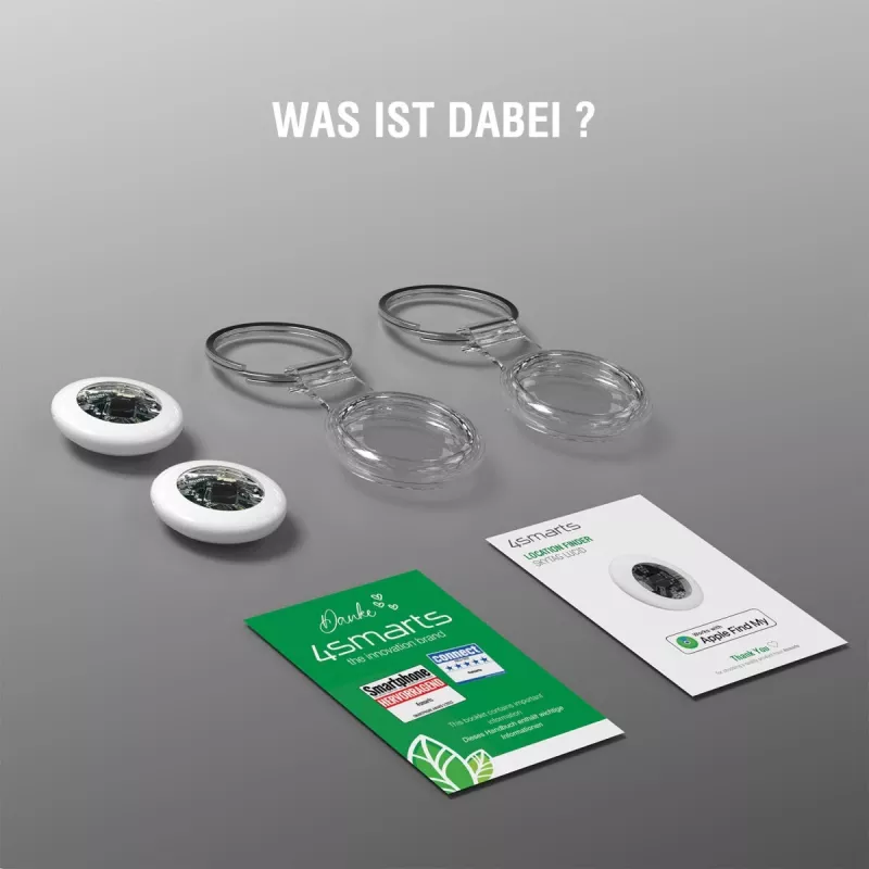 4smarts SkyTag Lucid 2-pack — Bluetooth GPS izsekotājs, balts