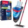 Vileda H2PrO 175775 plakanā grīdas mopa komplekts ar divu tvertņu sistēmu, mikrošķiedra, melns/sarkans