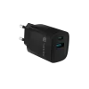 NATEC vadu mobilās ierīces lādētājs NUC-2141, 30W, USB-C PD 3.0 + USB-A QC 3.0, 110–240V, melns