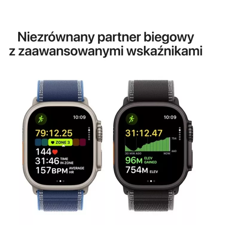 Apple Watch Ultra 3 GPS + Cellular 49mm Melna titāna korpuss ar Melnu titāna Milānas cilpu Medium