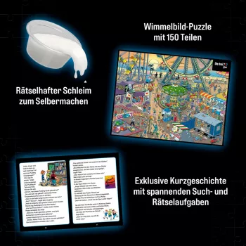 detektīvs-Puzle Die drei Kids: Uzmanību, Glibbera slazds (150 gab.)