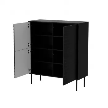 Kumode CORTINA 102x40x118 cm melna