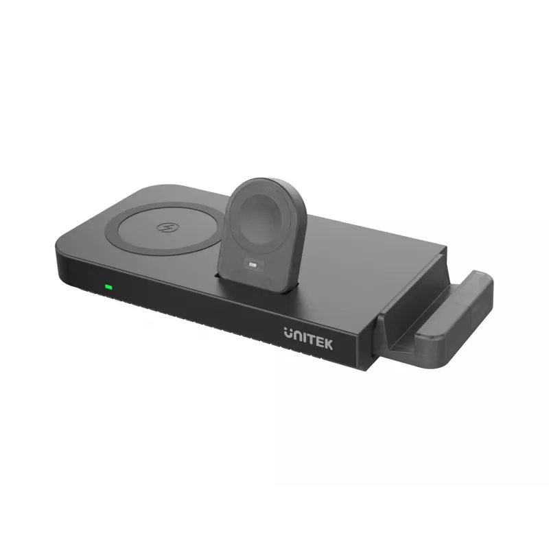 UNITEK MagMighty Combo 5 5-in-1 bezvadu lādētājs melns