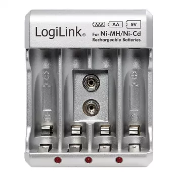 Lādētājs Ni-MH/Ni-Cd AA/AAA/9V akumulatoriem