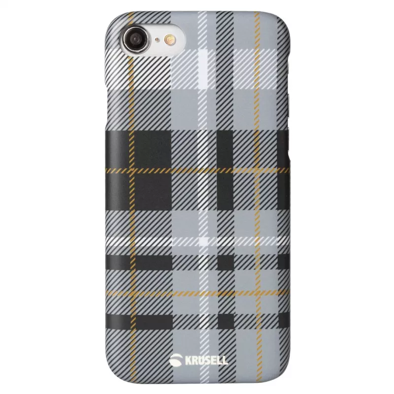 Krusell Limited Cover 61895 rūtains tumši pelēks maciņš Apple iPhone 7/8 (4,7 collu) tālrunim