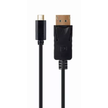USB grafikas adapteris Gembird A-CM-DPM-01 ar USB-C, atbalsta līdz 3840×2160, USB 2.0 / 3.2 Gen 2, melns, 2 m kabelis