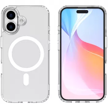 4smarts 360° Premium aizsardzības komplekts Apple iPhone 16 Plus, caurspīdīgs, MagSafe saderīgs