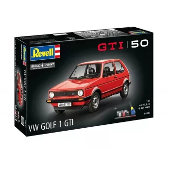 Plastmasas automodeļa komplekts REVELL VW Golf1 GTI 50 gadi mērogā 1:24