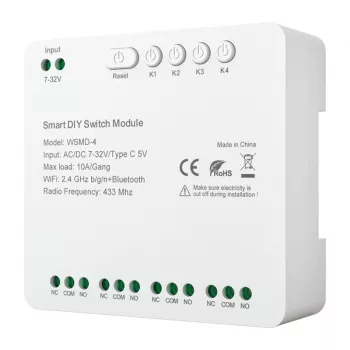 Avatto WSMD-4 32V viedais slēdža modulis — 4 kanālu 32V vadības modulis DIY projektiem