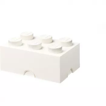 LEGO Uzglabāšanas Ķieģelis 6, Uzglabāšanas Kaste Balta