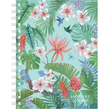Piezīmju klade Herlitz Ladylike Jungle A5 100 lapas Zaļa Daudzkrāsaina