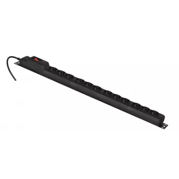 Activejet COMBO 12 ligzdu pagarinātājs 1,5m melns