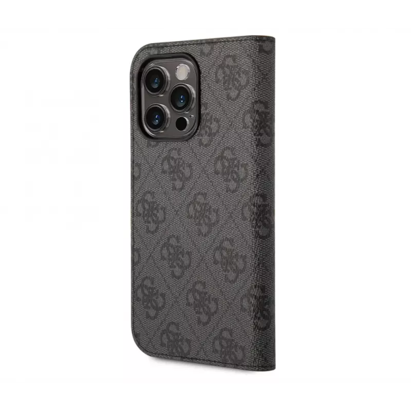 GUESS Book Case Apple iPhone 14 Pro Max Gumija/Silikons Melns