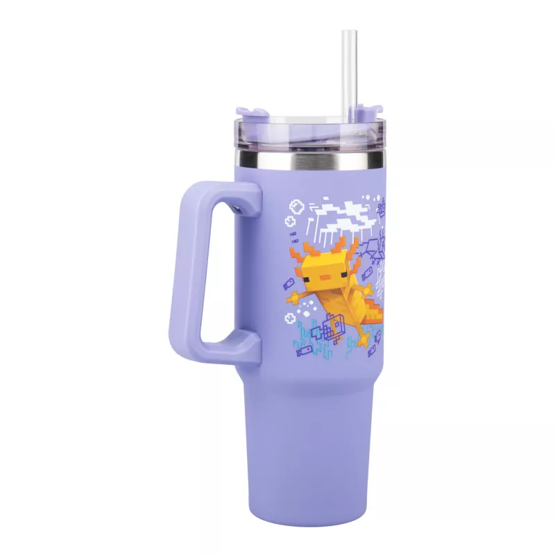 Dzeramā pudele Paladone Minecraft Axolotl 900 ml – atkārtoti lietojama ūdens pudele