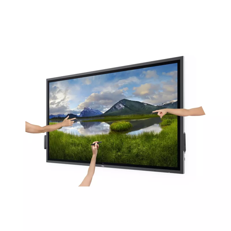 DELL P6524QT Interaktīvais plakanā paneļa displejs 163,9 cm (64,5 collu) LCD 350 cd/m² 4K Ultra HD Melns Skārienjutīgs