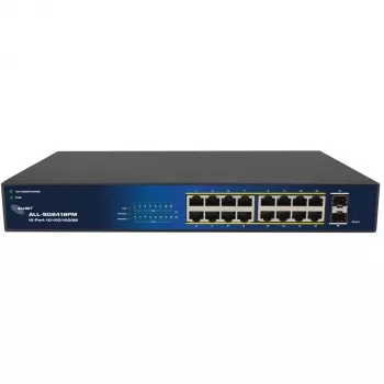 ALLNET 16+2P PoE Slēdzis ALL-SG8418PM — 18 portu Gigabit, 16 PoE porti, 2 augšupielādes porti