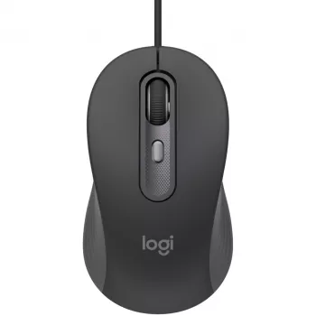 Logitech Signature Wired M520 for Business vadu optiskā pele USB-C Plug-and-Play Windows/Mac/Chrome/PC/klēpjdatoriem - Grafīts